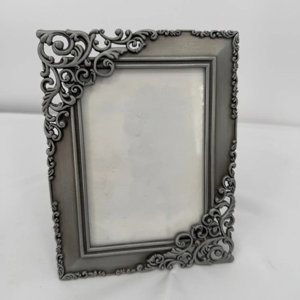 Malden Picture Frame Filigree Pewter Finish Victorian Scroll Ornate Elegant